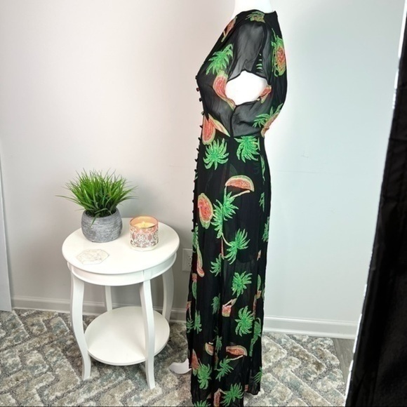 Reformation Womens Button Front Hydrangea Midi Dress size XS - Picture 7 of 16